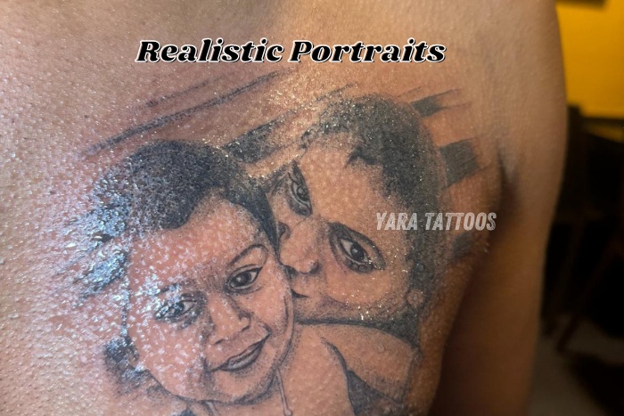 Specializes in portrait tattoos that celebrate family love and lasting memories at Yara Tattoos in Coimbatore